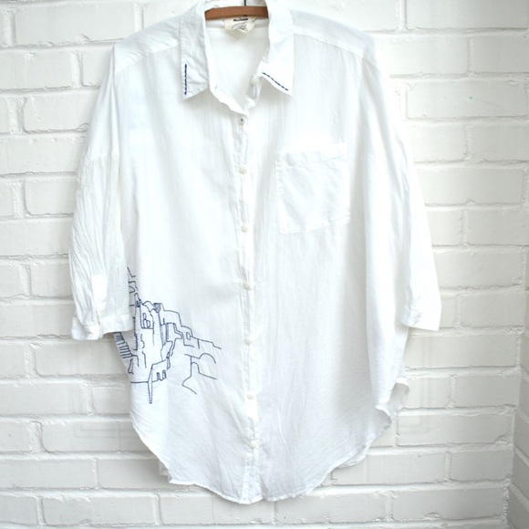 Anthropologie Tops - EUC Allihop Embroidered Beach Cover Up Size Small